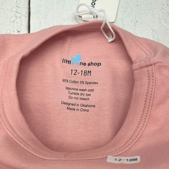 Little One Shop Pink Duck Embroidered Slouchy Set Girls Size 12-18 Months NEW - Picture 2 of 7